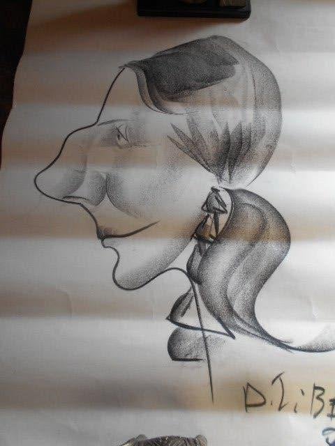 caricature d'une jeune fille datée 1978, Enlèvement ou Envoi, Utilisé, Autres sujets/thèmes