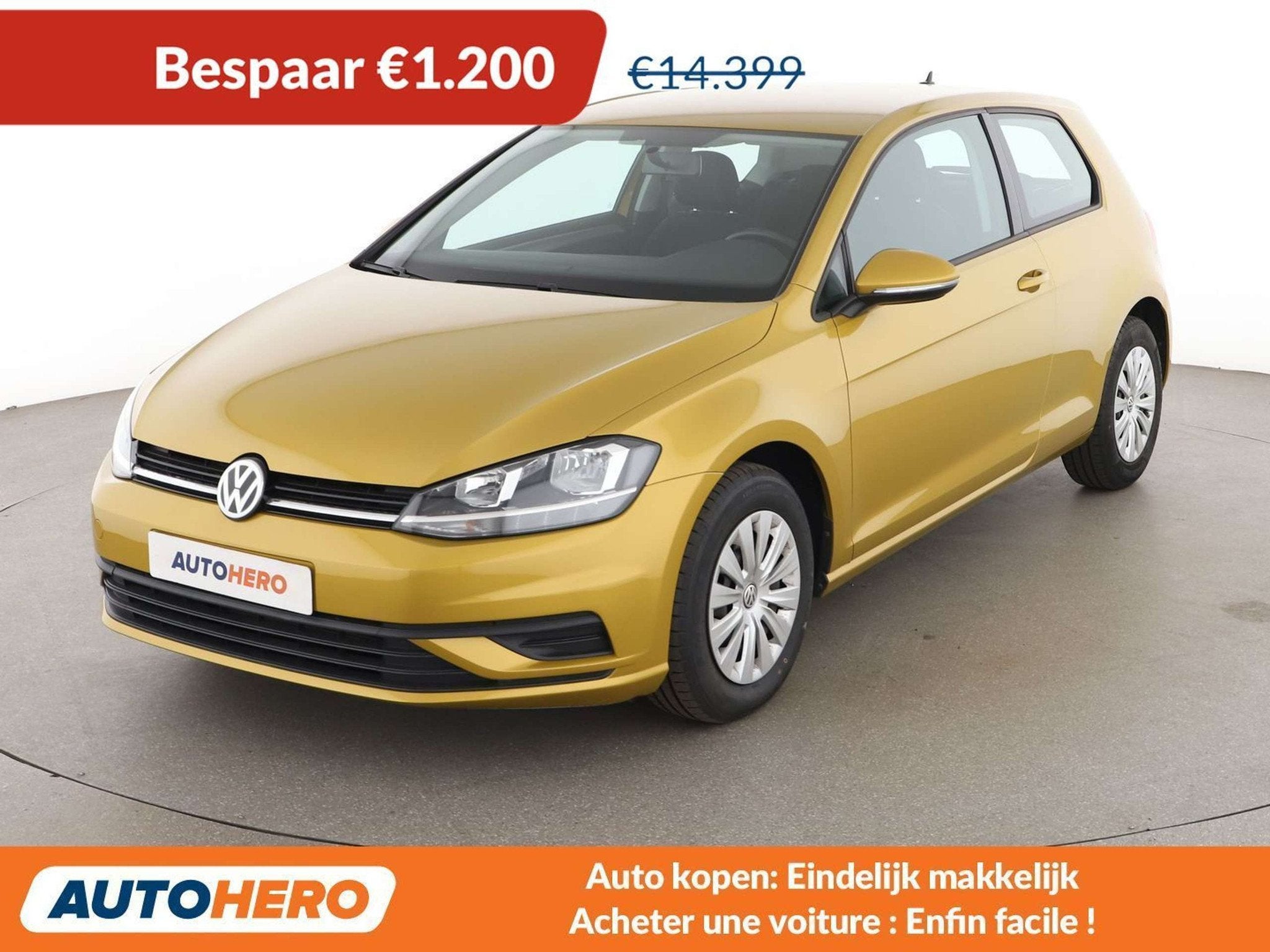 Volkswagen Golf 1.0 TSI Trendline BlueMotion Tech, Achat, 1236 kg, Jaune, Autres carburants