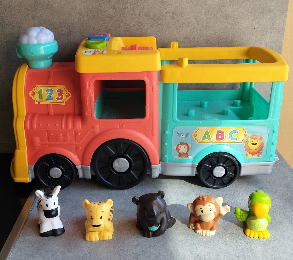 fisher price little people grote abc dieren trein, Kinderen en Baby's, Ophalen of Verzenden, Zo goed als nieuw, Met licht