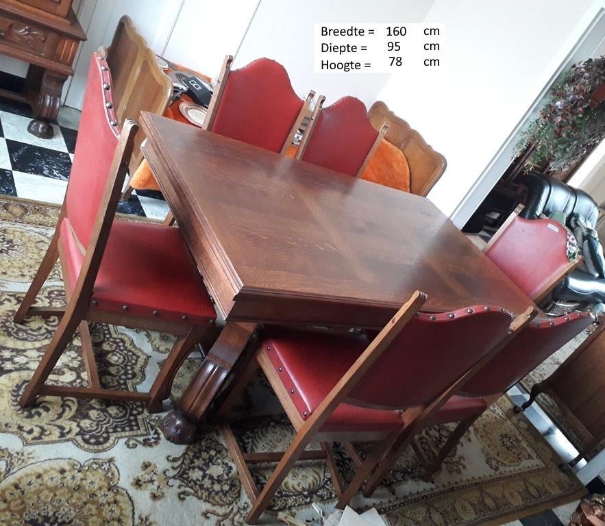 Te koop : tafel met 6 stoelen, Enlèvement