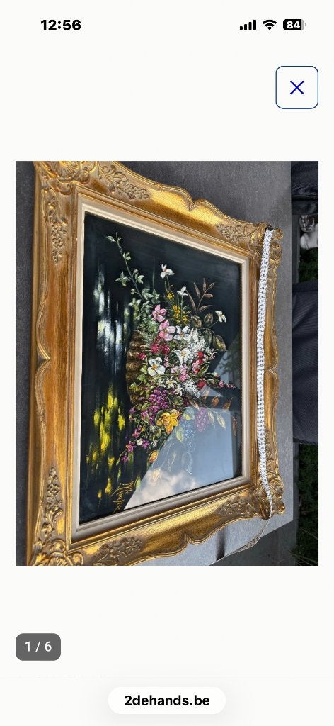 Bloemen onder glas, Sous verre, Autres techniques, Enlèvement, Classique