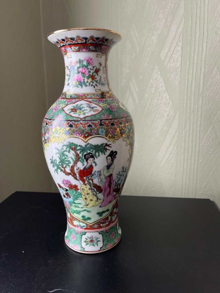 Vintage Chinese porseleinen vaas - Famille Rose, Ophalen of Verzenden