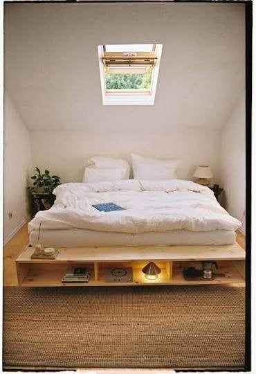 Karup design - MERGE bed 160 x 200 cm, Ophalen, Beige, Tweepersoons, Zo goed als nieuw