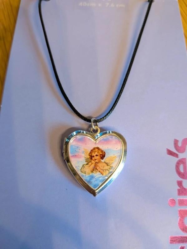 Engelenketting + hanger. Veelkleurig en zilver, Ophalen, Zilver, Zilver
