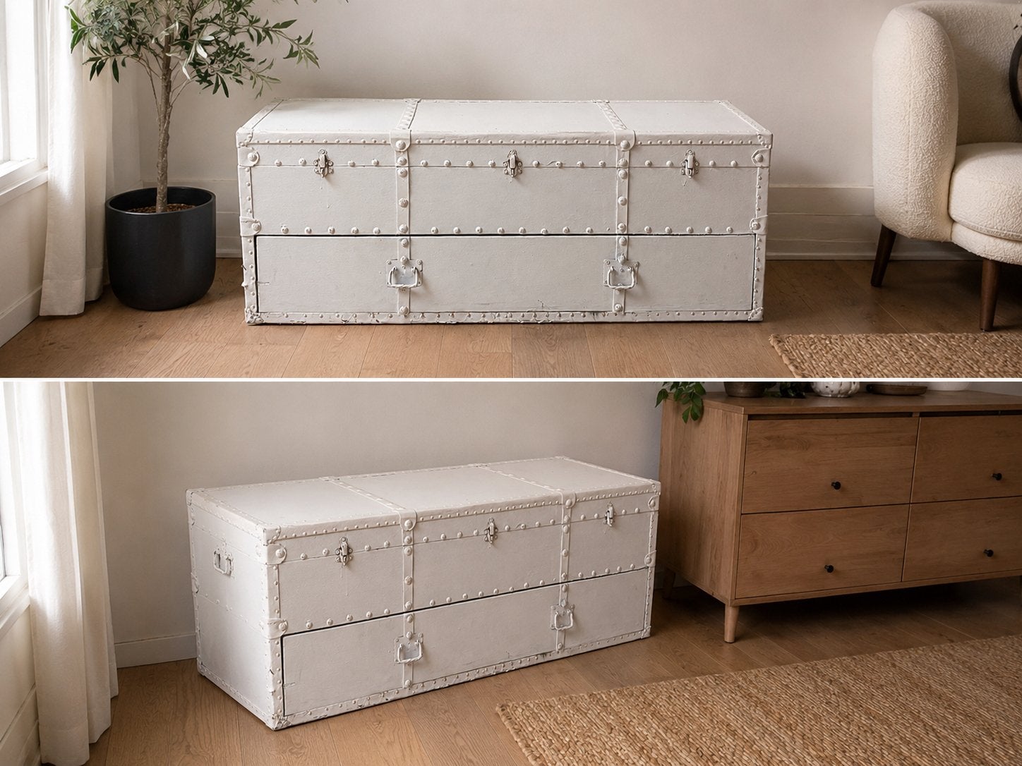 Witte koffers / kisten, Ophalen, Minder dan 50 cm, Gebruikt, 100 tot 150 cm