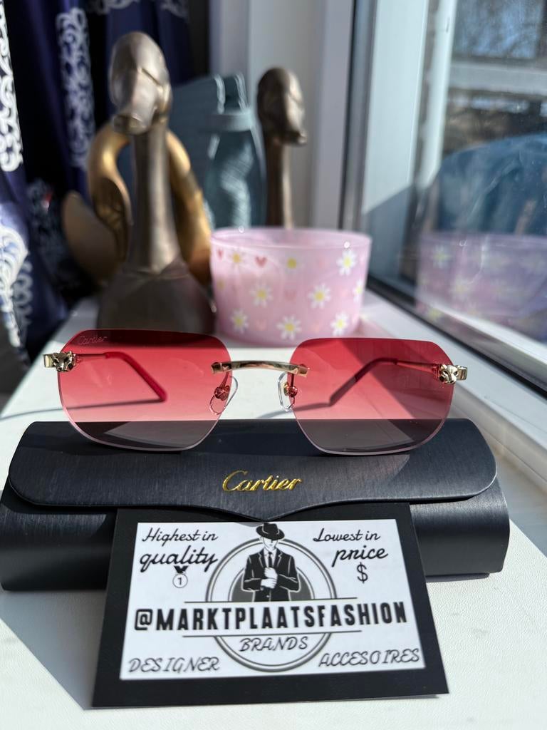 Cartier bril rode / blauwe glazen, Enlèvement ou Envoi, Neuf, Bleu, Lunettes
