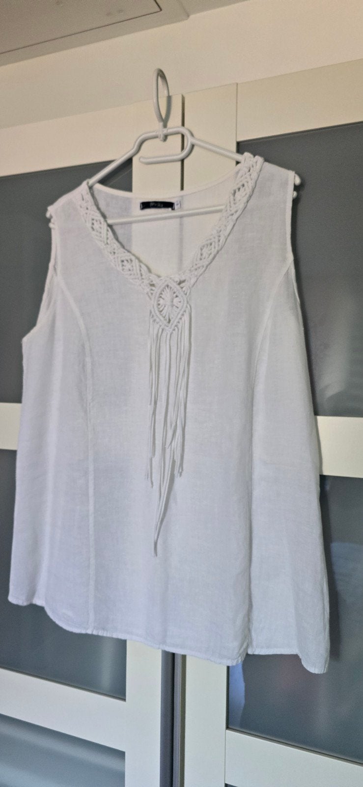 debardeur Paprika en lin. blanc. taille 1, Ophalen, Wit