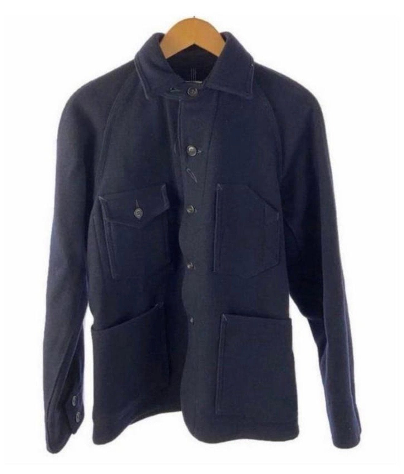 Designer POST OVERALLS Jacket Wol Wollen jack vest Navy M, Kleding | Heren, Truien en Vesten, Zo goed als nieuw, Maat 48/50 (M)