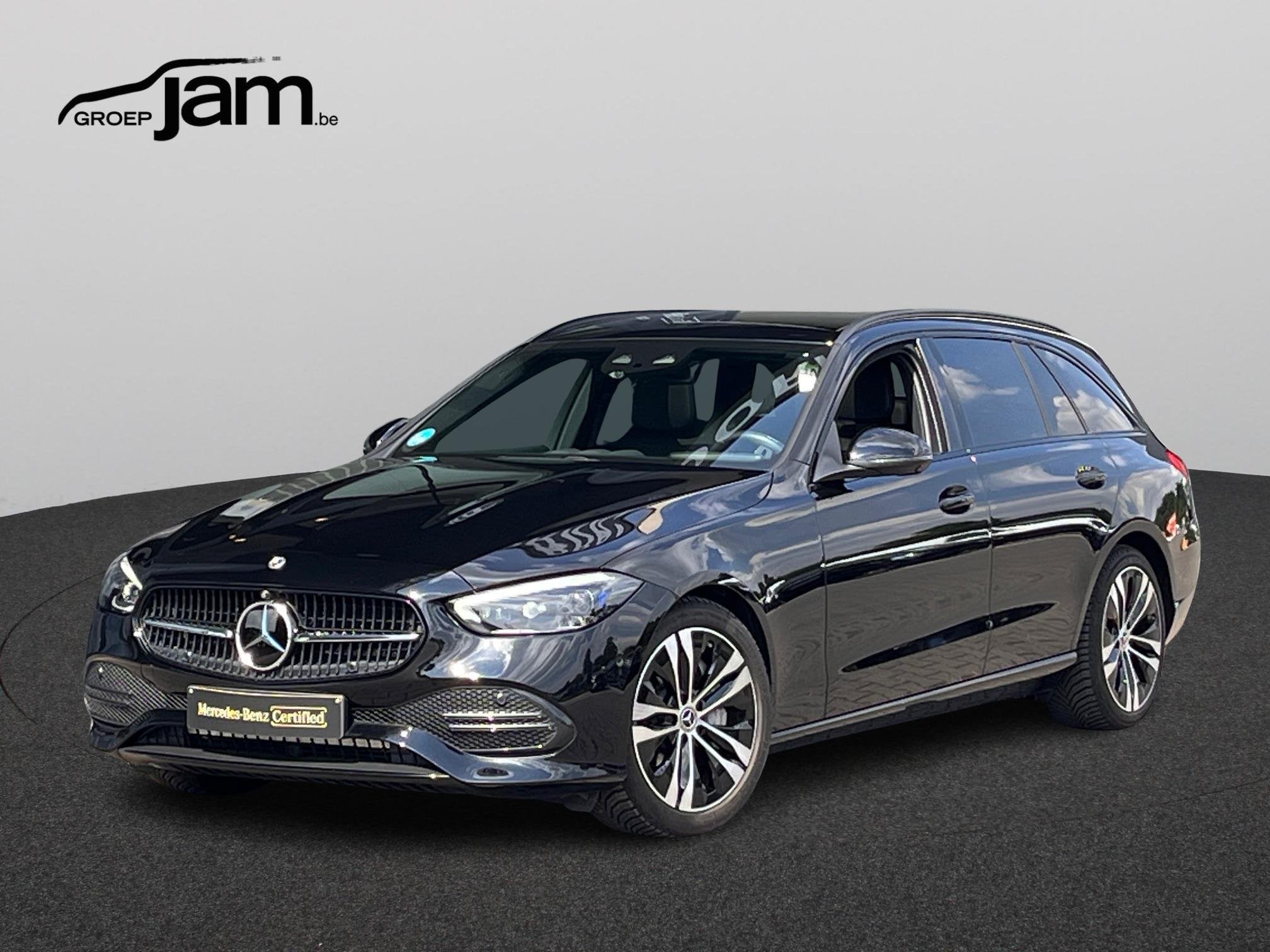 Mercedes-Benz C-Klasse Break 200 AVGAR + pano + trekh, Automaat, 4 cilinders, Electronic Stability Program (ESP), Zwart
