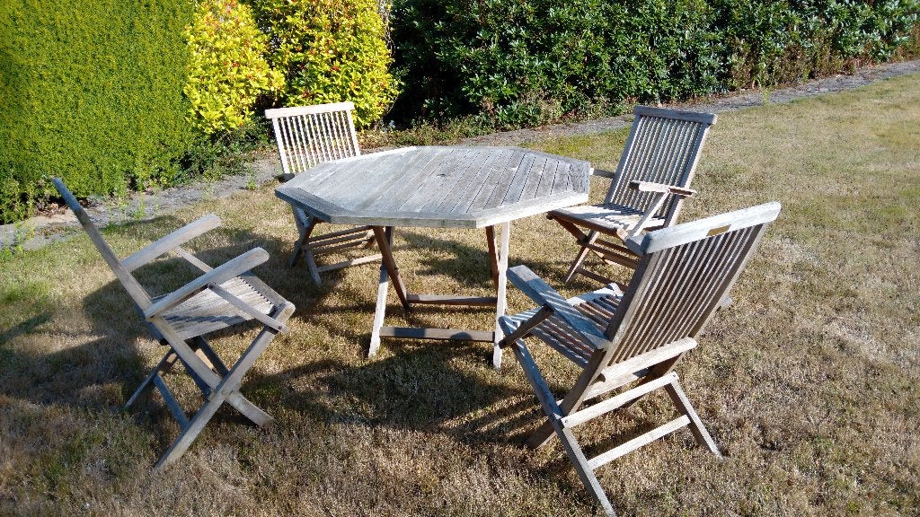 Tuinset teak Royal Batavia, Ophalen, 4 zitplaatsen, Gebruikt, Teakhout