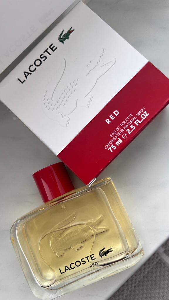 Lacoste Red Eau de Toilette 75ml, Verzamelen, Ophalen, Nieuw, Parfumfles, Gevuld