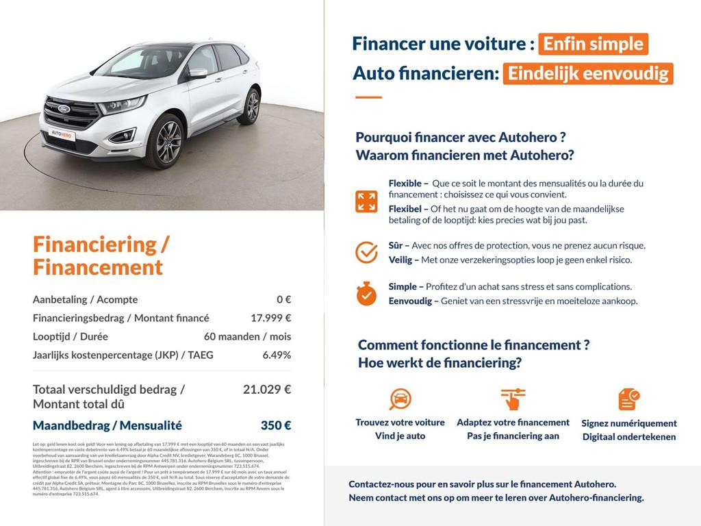 Ford Edge 2.0 TDCi Bi-Turbo Sport 4x4 (automatique), Autos, Ford, Argent ou Gris, 155 kW, 152 g/km, Automatique