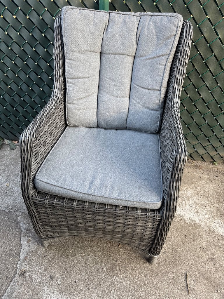 4 tuinstoelen samen met gratis teak tuintafel, Tuin en Terras, Ophalen, Gebruikt