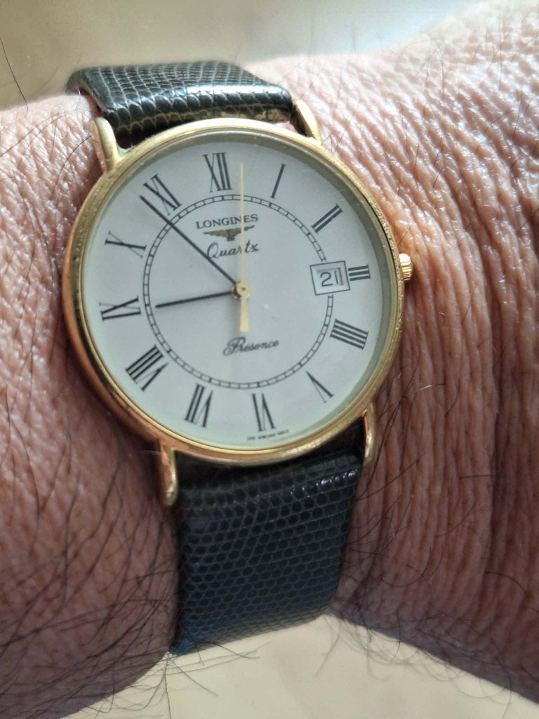 Montre  vintage Longines Présence Quartz  état de marche ok, Overige materialen, Polshorloge, Ophalen, Overige merken