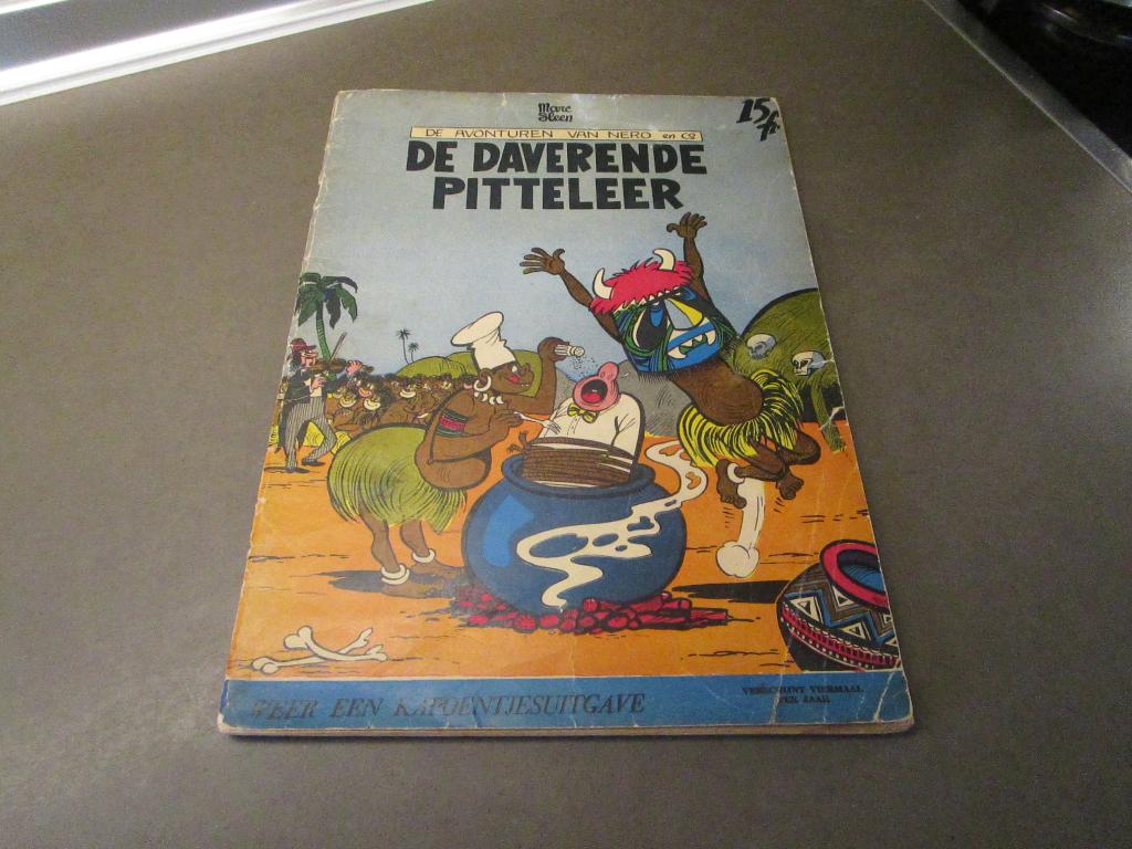 Nero - De daverende pitteleer - 1e druk 1959, Gelezen, Marc Sleen, Eén stripboek, Ophalen of Verzenden