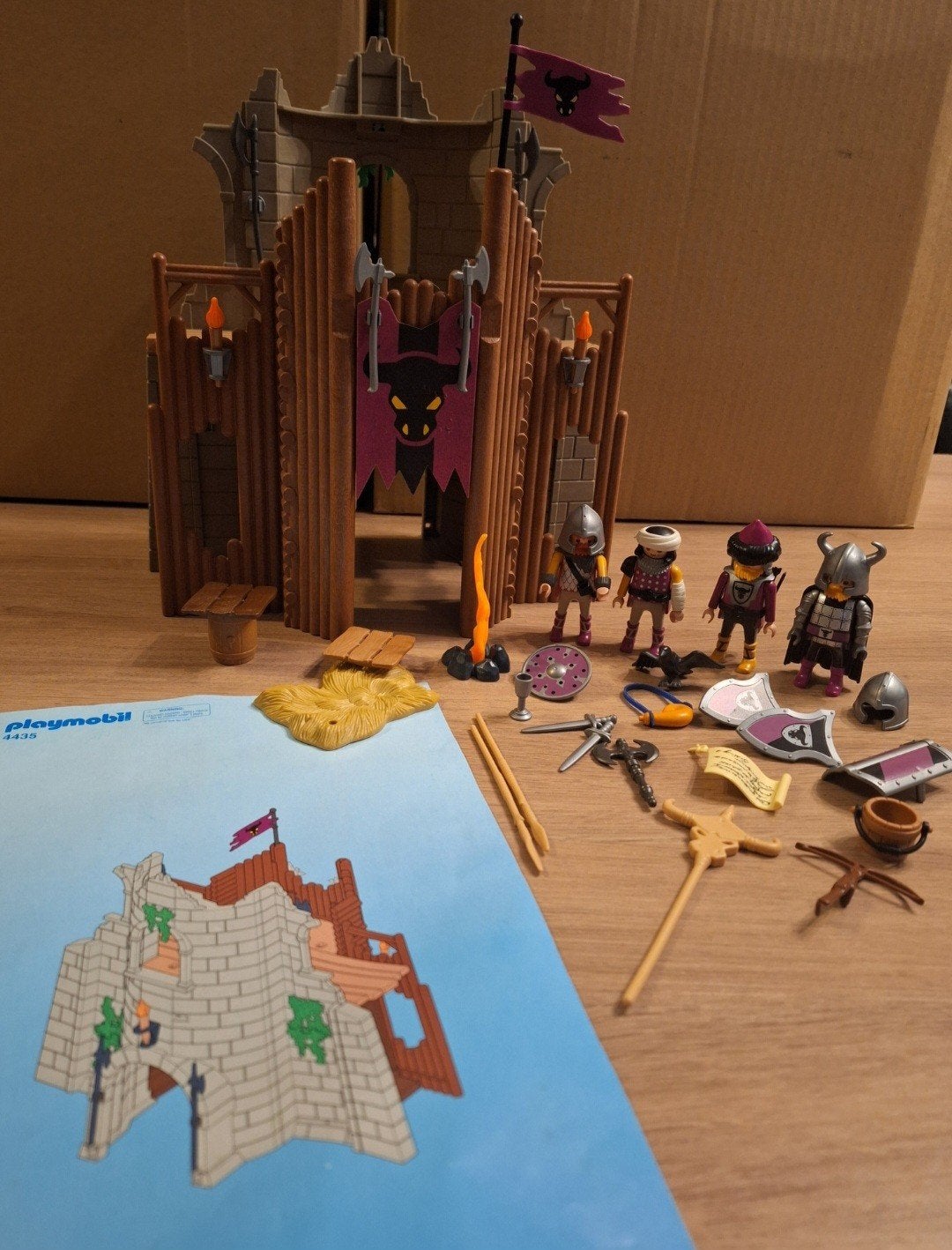 playmobil burcht en extra tent, Ophalen