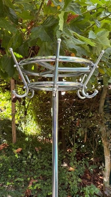 Metalen kapstok glanzende chroomafwerking, Utilisé, Métal, Portemanteau sur pied, 150 à 200 cm