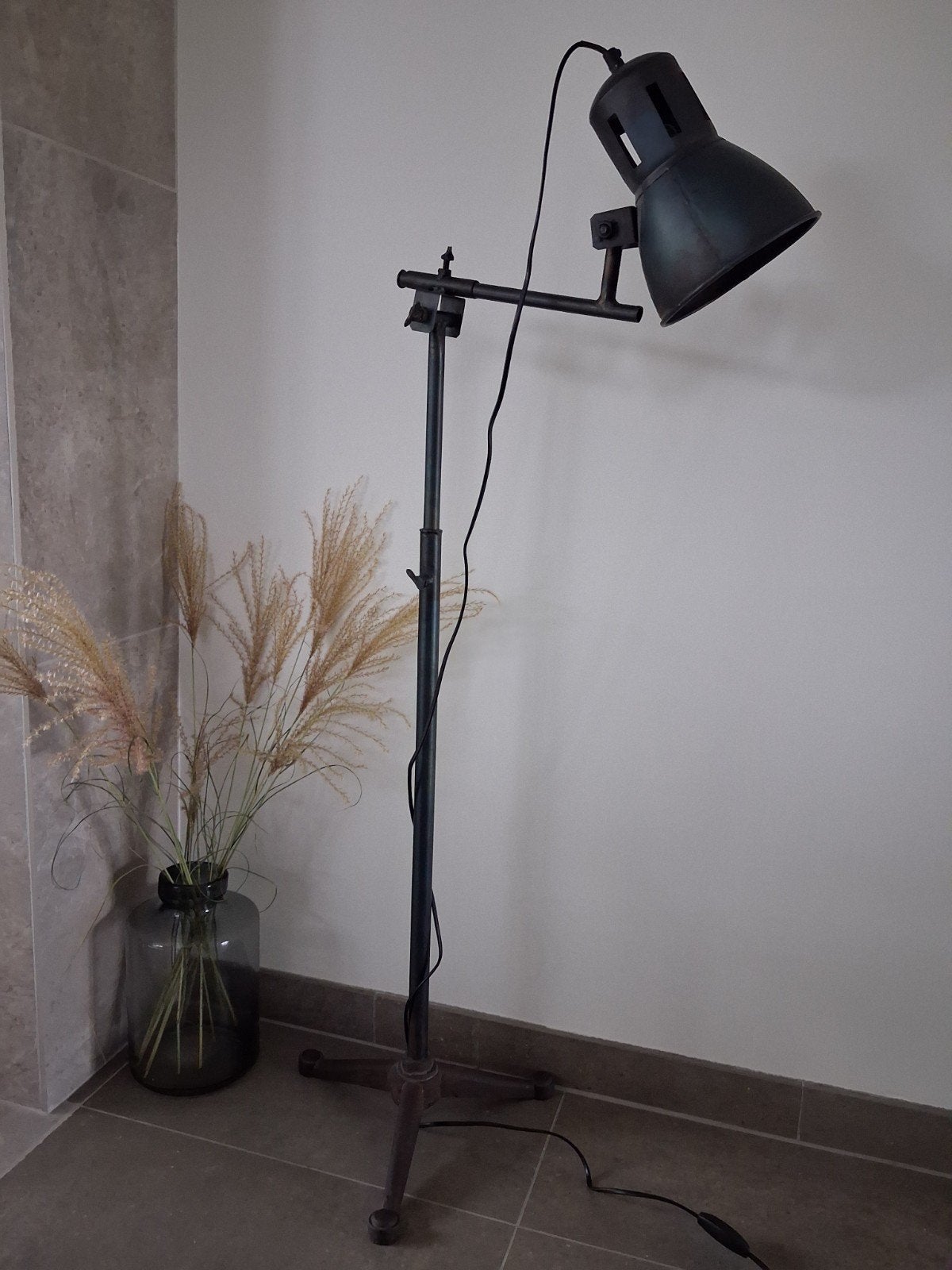 lampe industrielle noir/marron 120h, Enlèvement