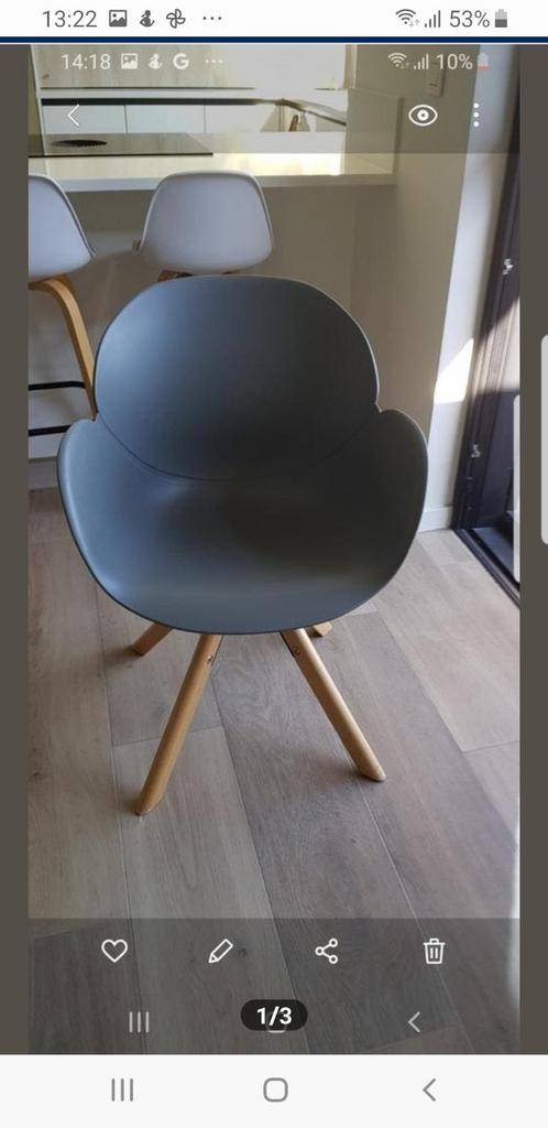 Donker grijze  draaistoel, goede staat, Maison & Meubles, Chaises, Enlèvement