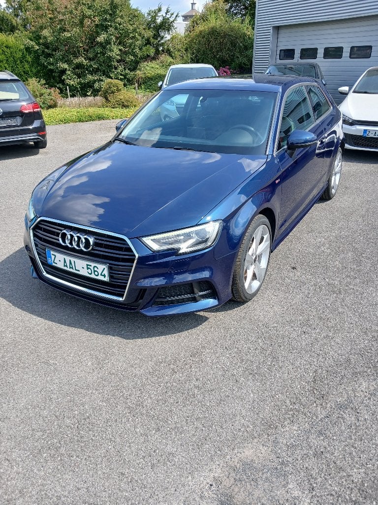 Audi a3 1400 tfsi s-line, Auto's, Audi, 4 cilinders, Blauw, Leder en Stof, 1400 cc