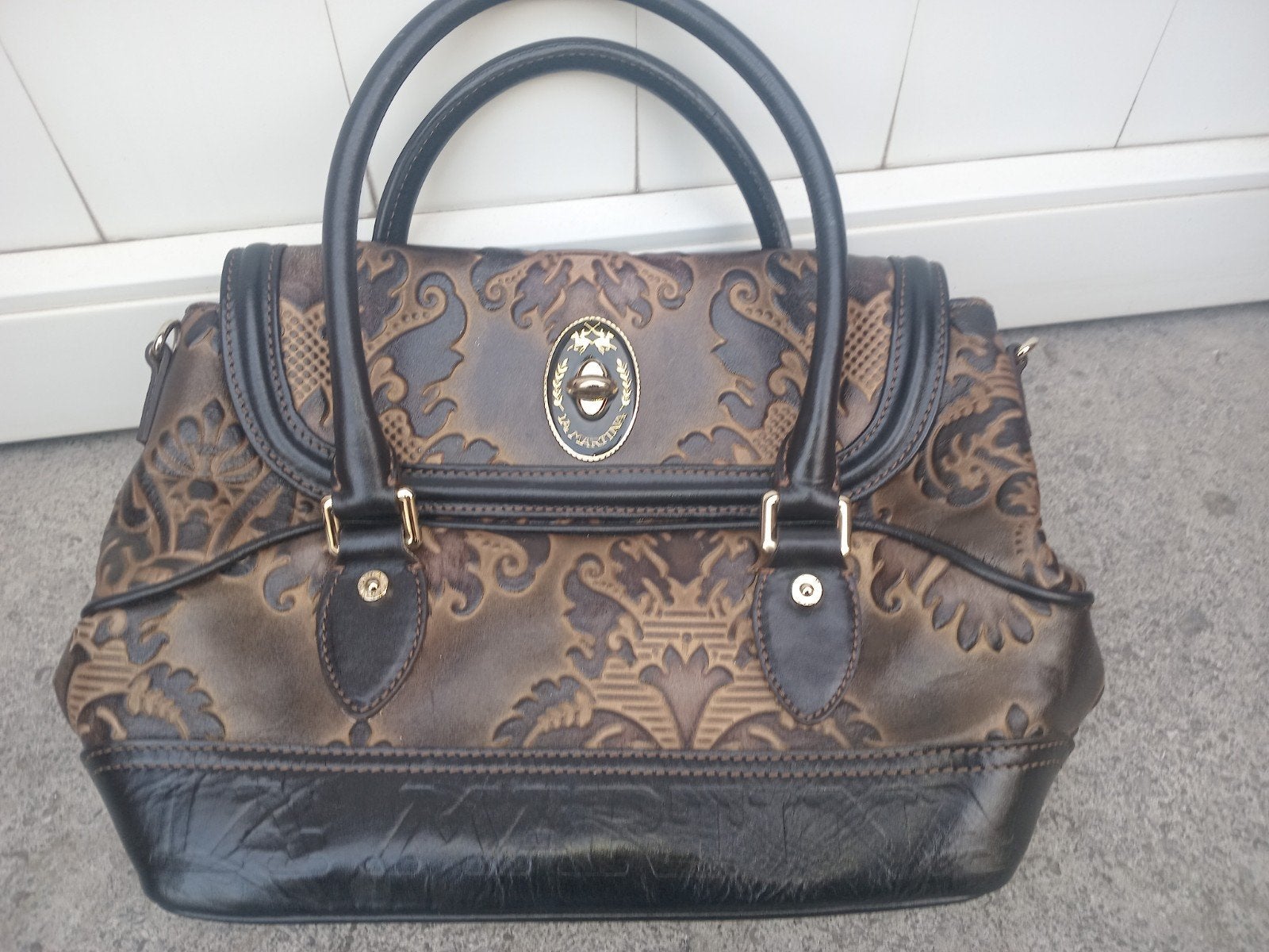 sac LA MARTINA cuir grainé, Enlèvement ou Envoi, Comme neuf