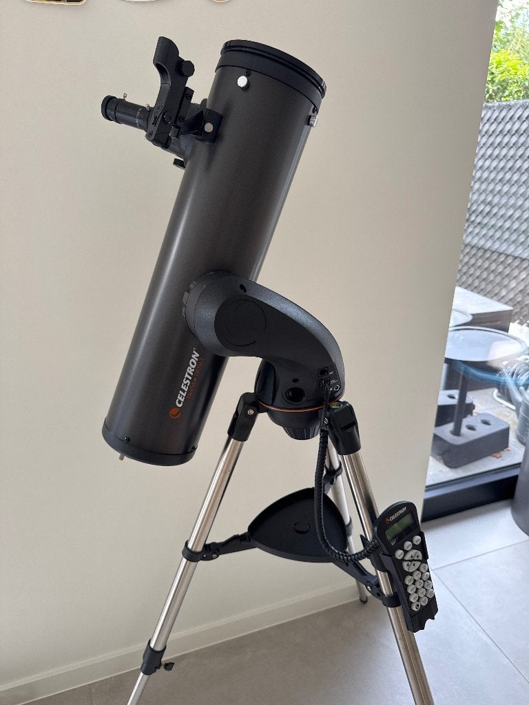 Celestron Telescoop N 130/650 NexStar 130 SLT GoTo, Ophalen, 80 tot 200 mm, Met statief, Spiegeltelescoop (reflector)