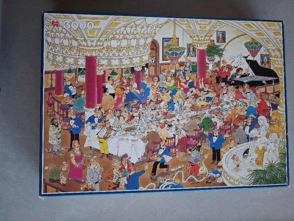 Jan vanHaasteren puzzel 3000 stukjes de bruiloft, Ophalen of Verzenden, Meer dan 1500 stukjes, Zo goed als nieuw, Legpuzzel