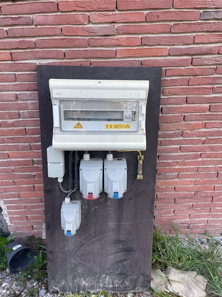 Compteur de chantier, Bricolage & Construction, Électricité & Câbles, Enlèvement, Utilisé, Prise de courant