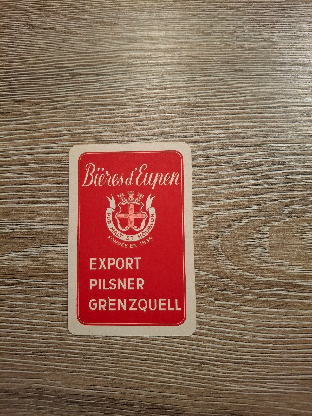 Oude speelkaart bieres d'eupen, Verzamelen, Ophalen of Verzenden