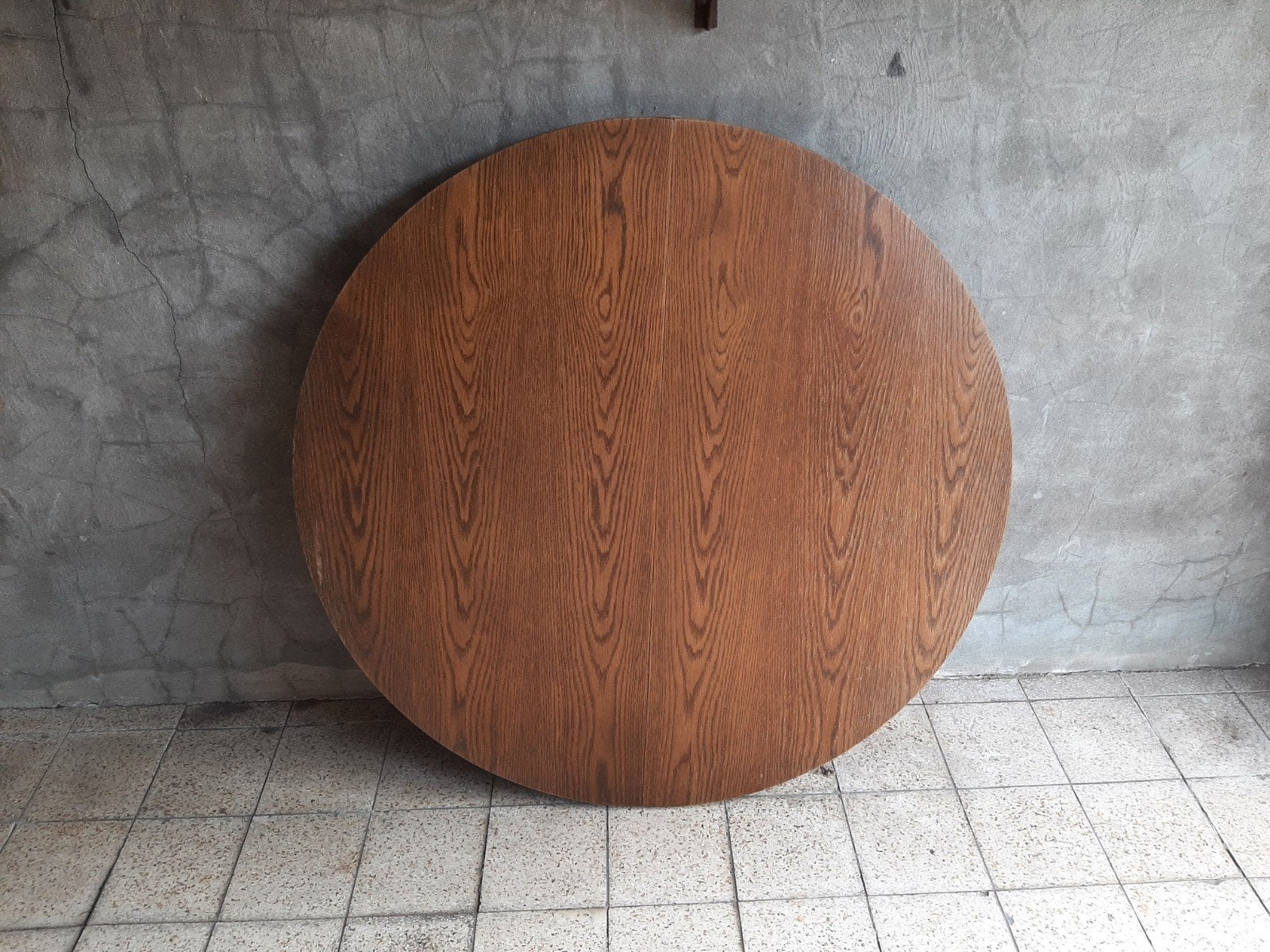 Mooie vintage Tafel beukhout, Huis en Inrichting, Ophalen, Gebruikt, Rond, Landelijke stijl