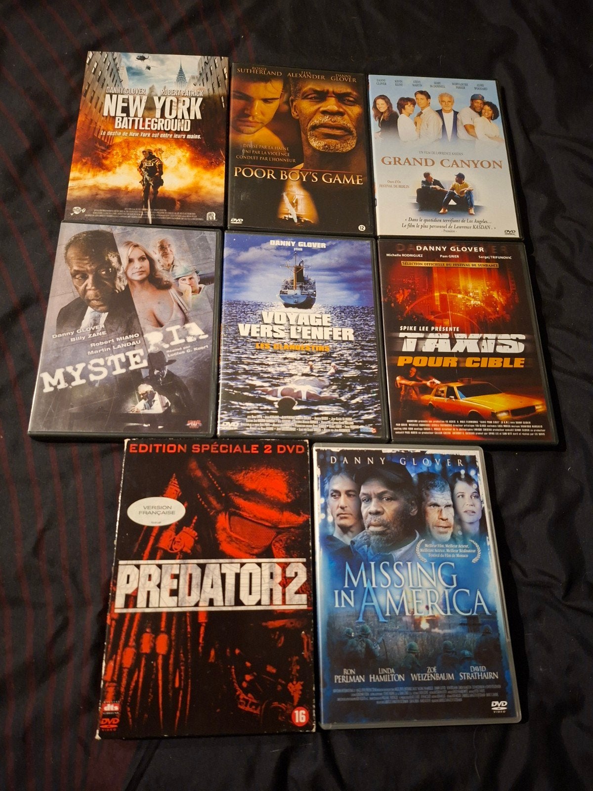 A vendre 8 dvd Danny Glover, CD & DVD, Enlèvement ou Envoi, Néerlandais, Comme neuf, Thriller d'action