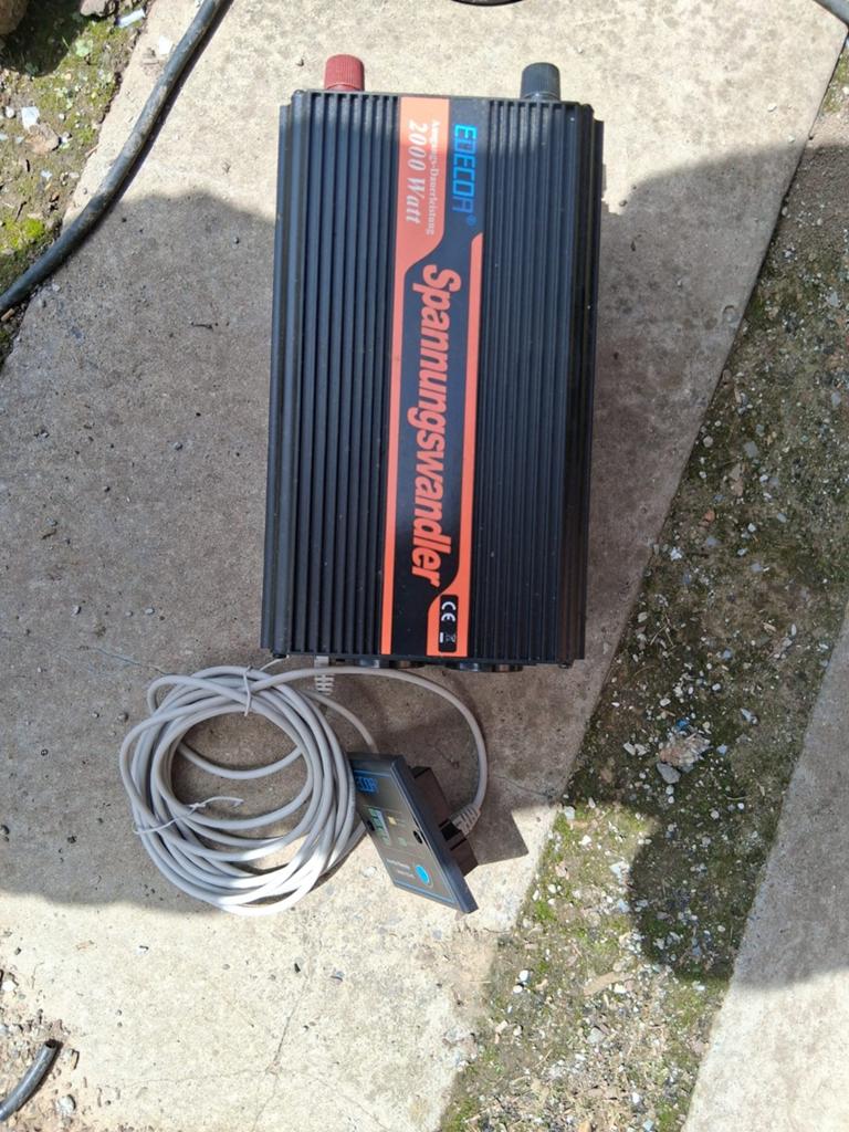 Omschakelaar 24V naar 220V 2000watt, Ophalen