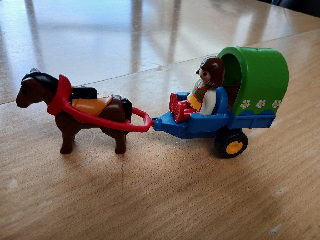 Ponywagen playmobil 1.2.3, Enfants & Bébés, Jouets | Playmobil, 1.2.3, Comme neuf, Véhicule, Kit complet
