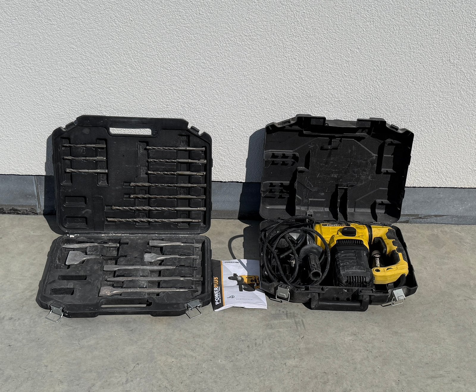 Powerplus POWX1196 boorhamer SDS-Plus 1600W + 17 accessoires, Ophalen, Gebruikt