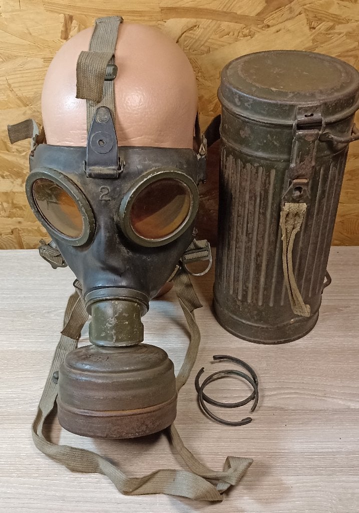 Masque anti gaz Allemand 1943 Marquages byf / Mauser ww2, Collections, Enlèvement ou Envoi, Armée de terre, Autres types