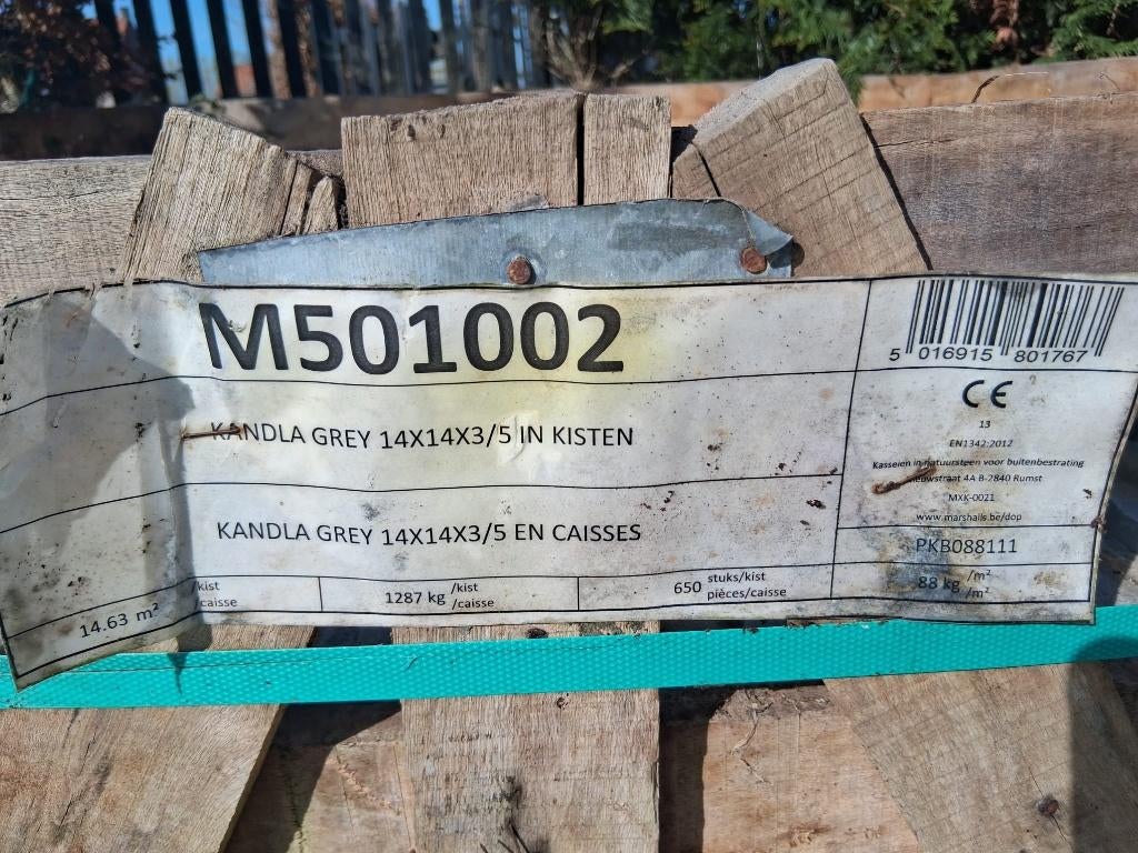 Platines kandla grey 14x14, Tuin en Terras, Tegels en Klinkers, Ophalen, Overige typen, Nieuw, Natuursteen