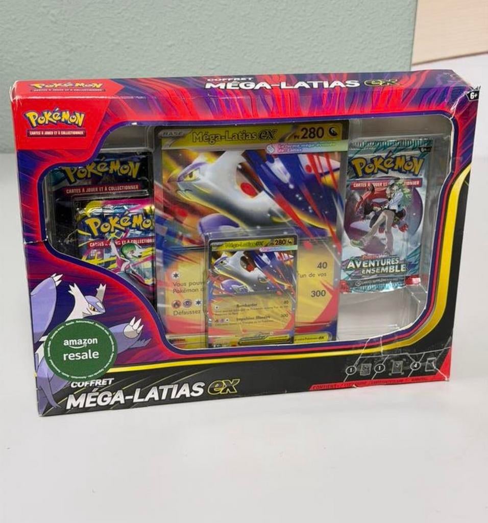 Pokémon Mega Latias EX Box Frans Nieuw (1 Pakje ontbreekt), Ophalen of Verzenden, Zo goed als nieuw, Boosterbox