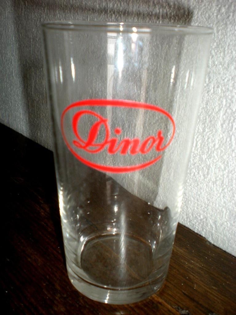 Limonade Dinor, Verzamelen, Biermerken, Ophalen of Verzenden, Zo goed als nieuw, Glas of Glazen