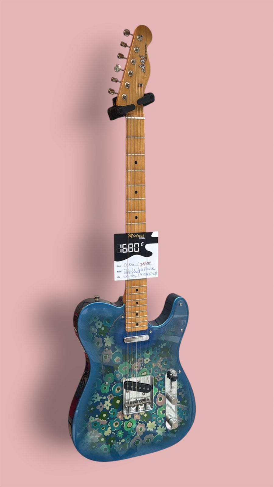 Tokai Breezysound Blue flower paisley 80's JAPAN, Enlèvement, Utilisé, Solid body