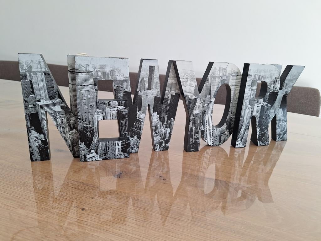 Prachtige "New York" Wanddecoratie / Decoratieletters, Ophalen of Verzenden