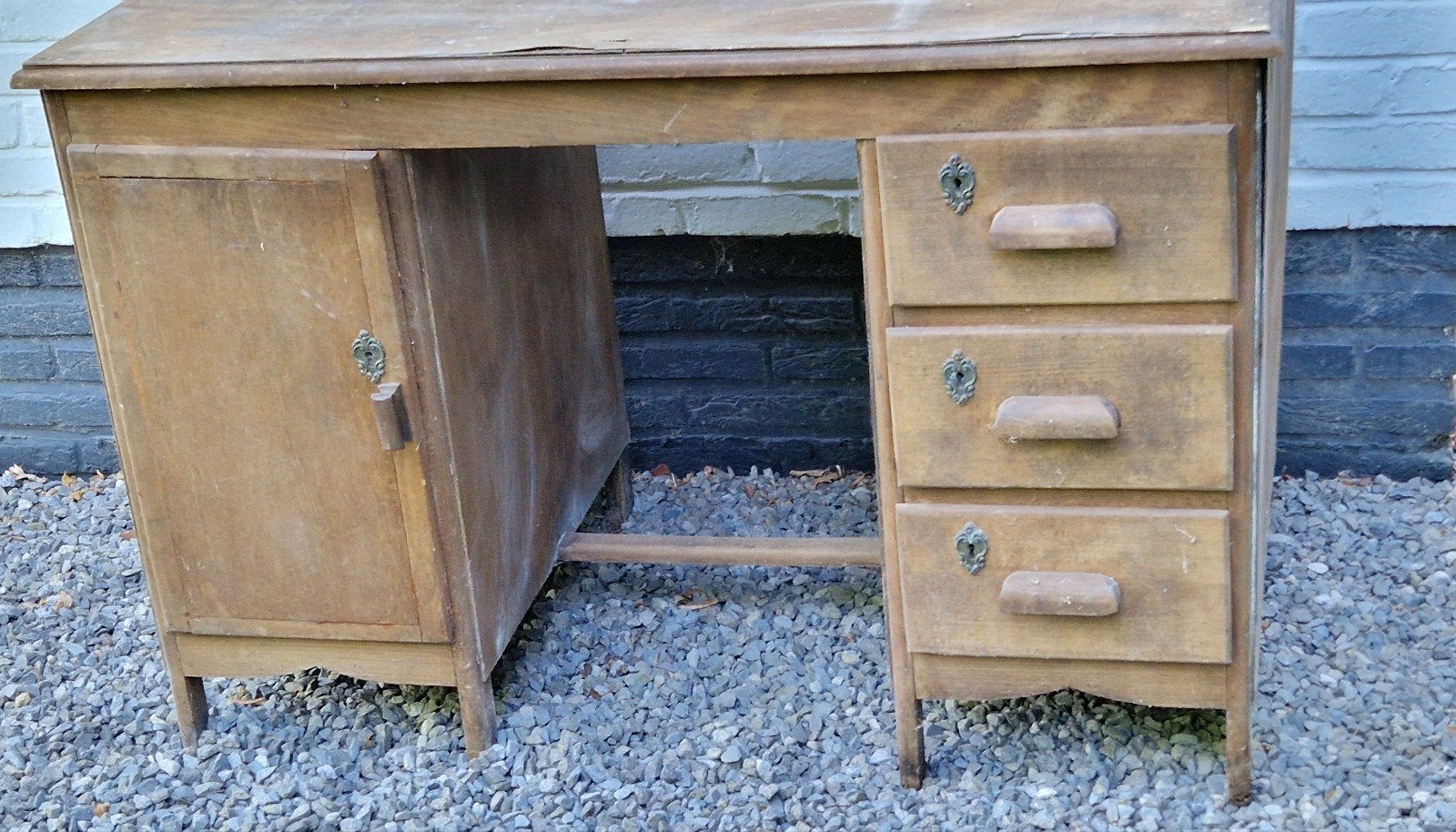 Vintage bureau hout, Ophalen