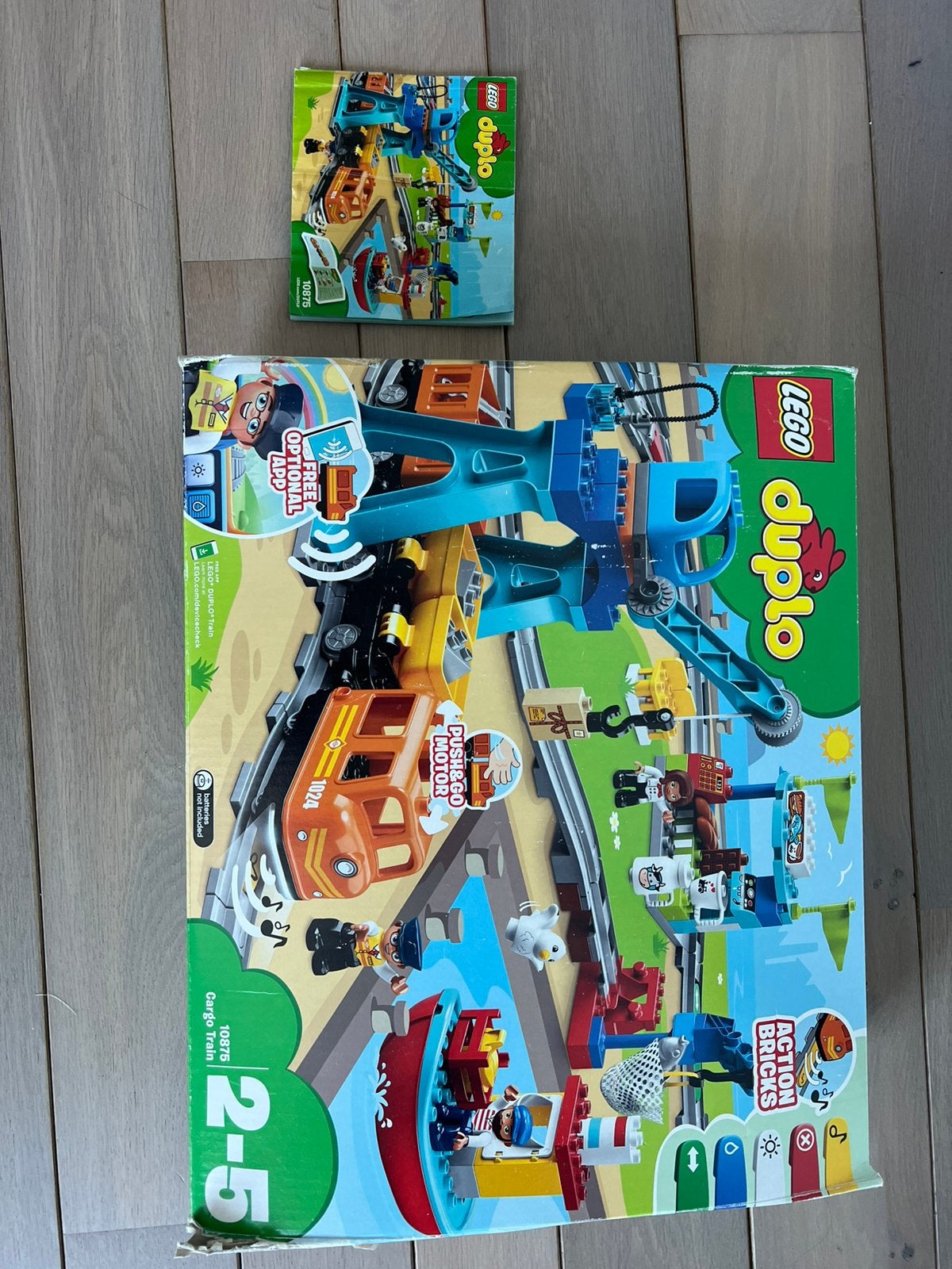 Lego duplo 10875 - cargo train, Ophalen, Gebruikt, Compleet, Duplo