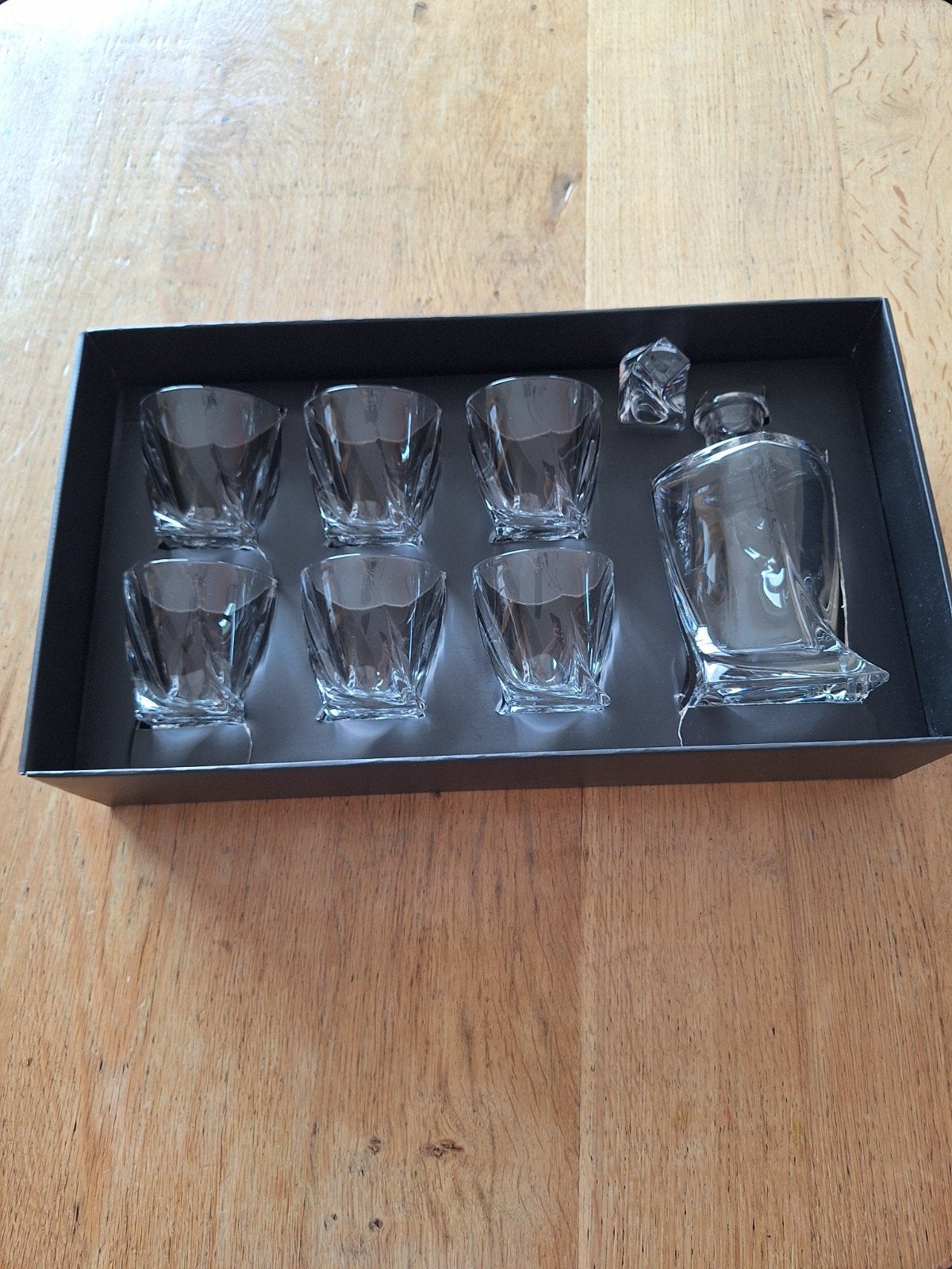 6 whiskdy glazen + karaf Bohemian Prestige Quattro, Enlèvement ou Envoi