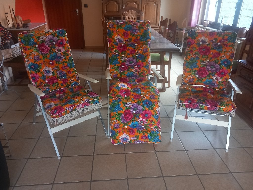 Ensemble de fauteuils de jardin, Enlèvement, Comme neuf, Métal, Pliant