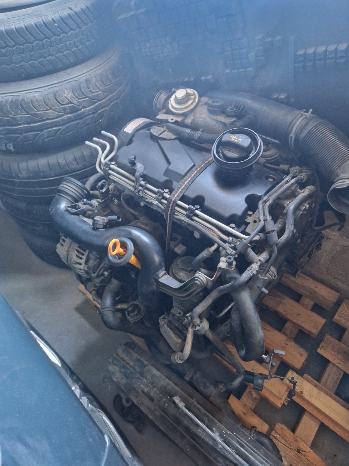 Compleet moterblok VW 1.9TDI  BKC 180 000 km met ECU, Auto's, Volkswagen, Particulier, Te koop