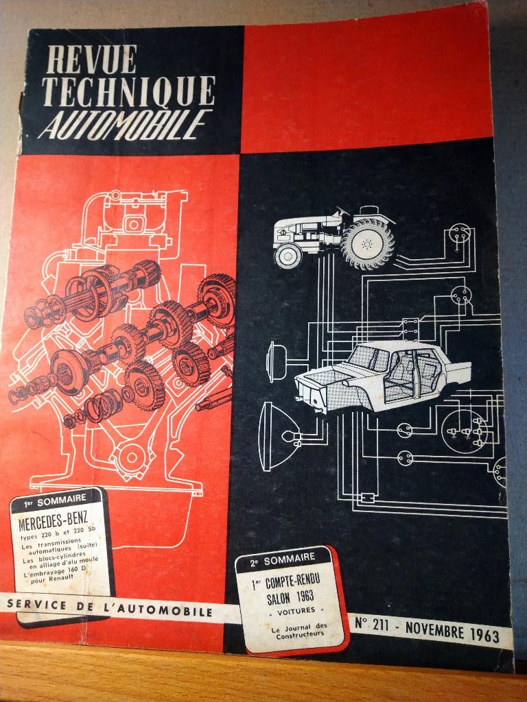 RTA 211 - Mercedes 220b et 220 SB - novembre 1963, Autos : Divers, Modes d'emploi & Notices d'utilisation, Enlèvement ou Envoi