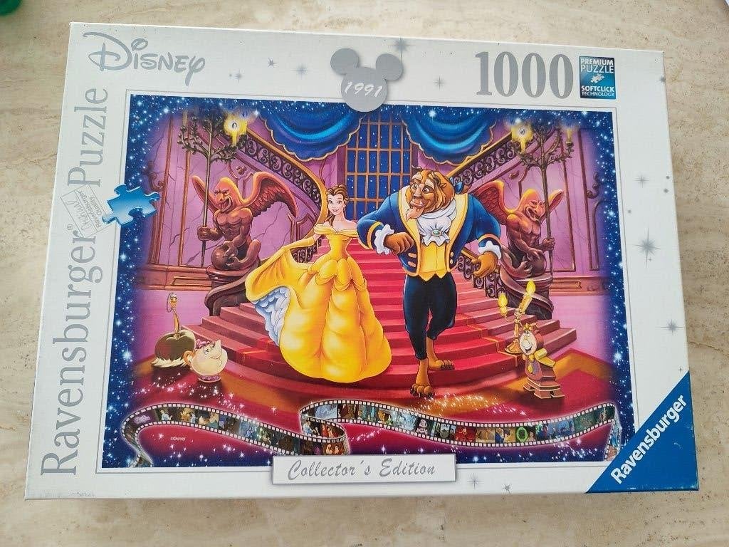 Disney Belle en het Beest - 1000 stukjes - Ravensburger, Ophalen of Verzenden, 500 t/m 1500 stukjes, Zo goed als nieuw, Legpuzzel