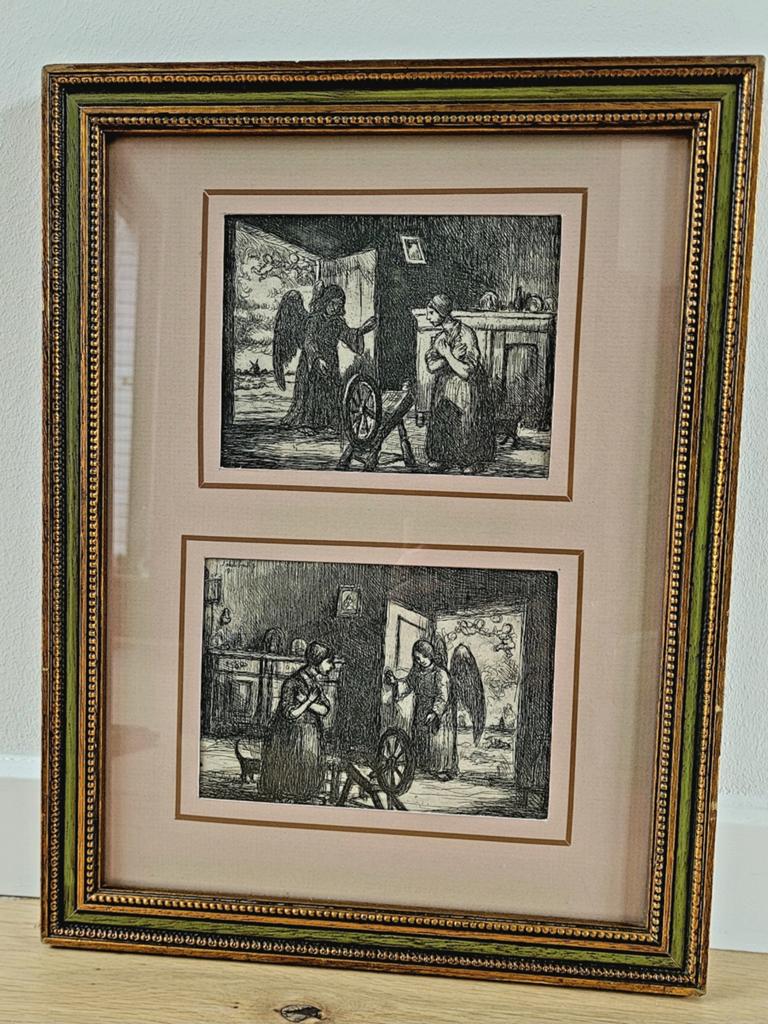 Jakob Smits originele ets, Antiek en Kunst, Ophalen, Ets