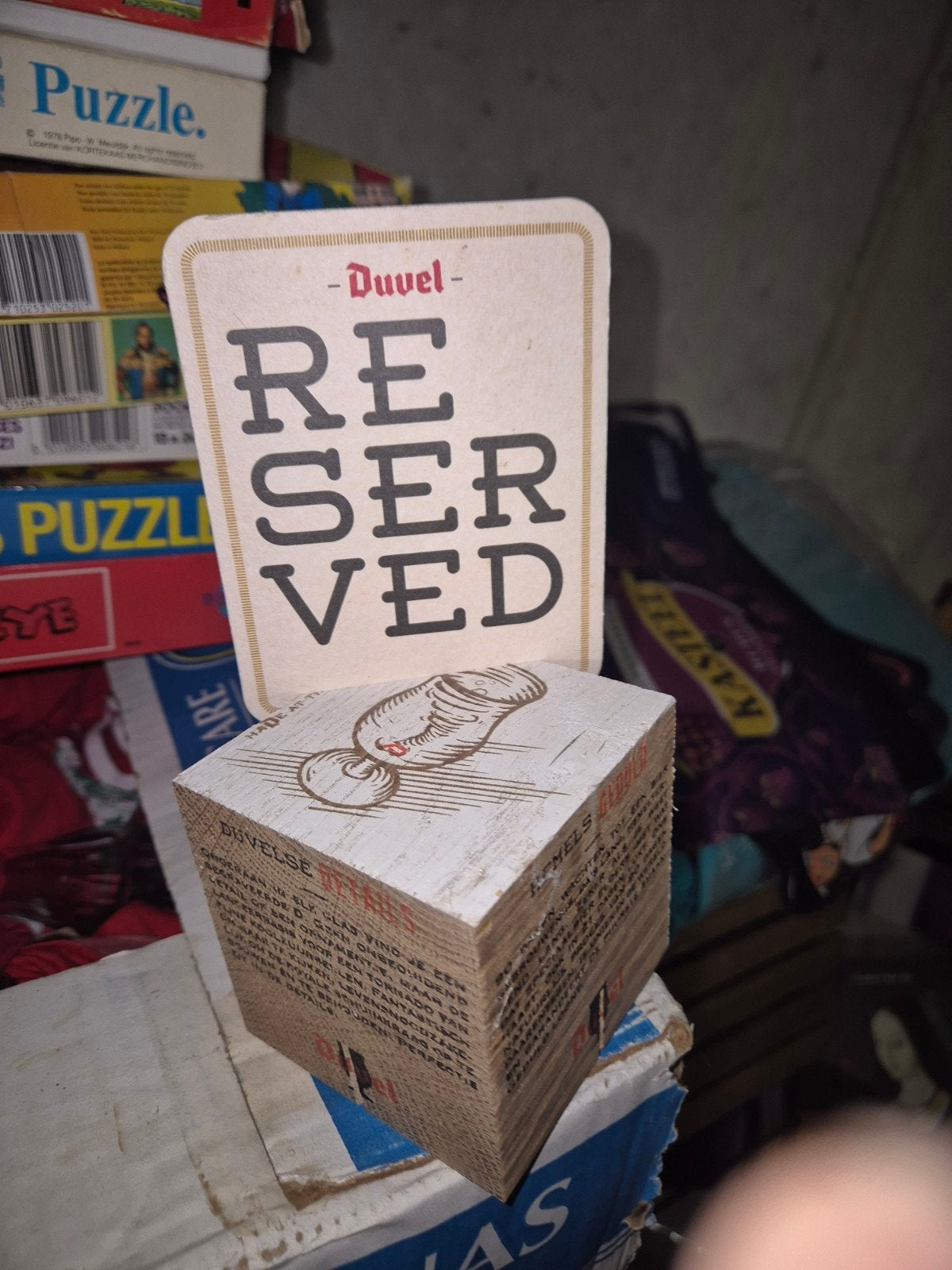 houten blok duvel, Verzenden, Duvel