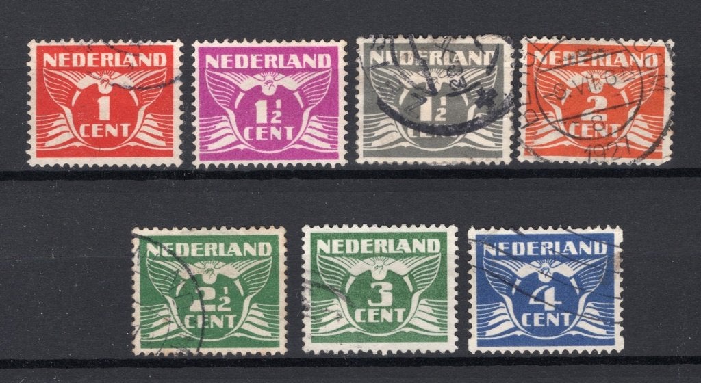 PAYS-BAS 170/176 estampillés 1926-1935 - Colombe volante -2, Envoi, Jusqu'à 1940, Affranchi